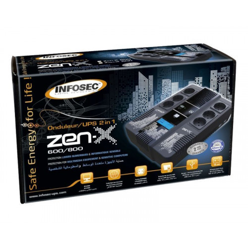 UPS INFOSEC COMMUNICATION Zen-X 800 FR/SCHUKO - Pretvarači napona UPS INFOSEC COMMUNICATION Zen-X 800 FR/SCHUKO - Pretvarači napona