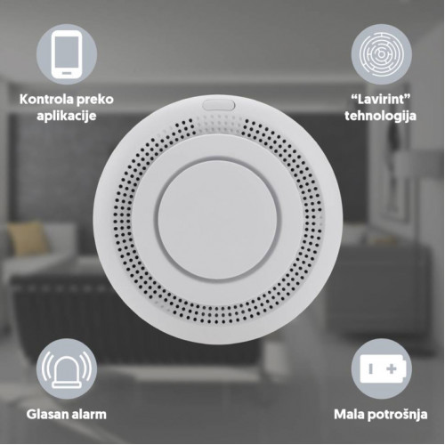 Wi-Fi smart senzor dima sa sirenom - Alarm
