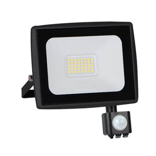 LED reflektor sa senzorom 6500K SMD ECO crni 30W - Led reflektori