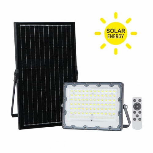 Solarni LED reflektor 100W 6500K sa daljinskim upravljačem - Led reflektori