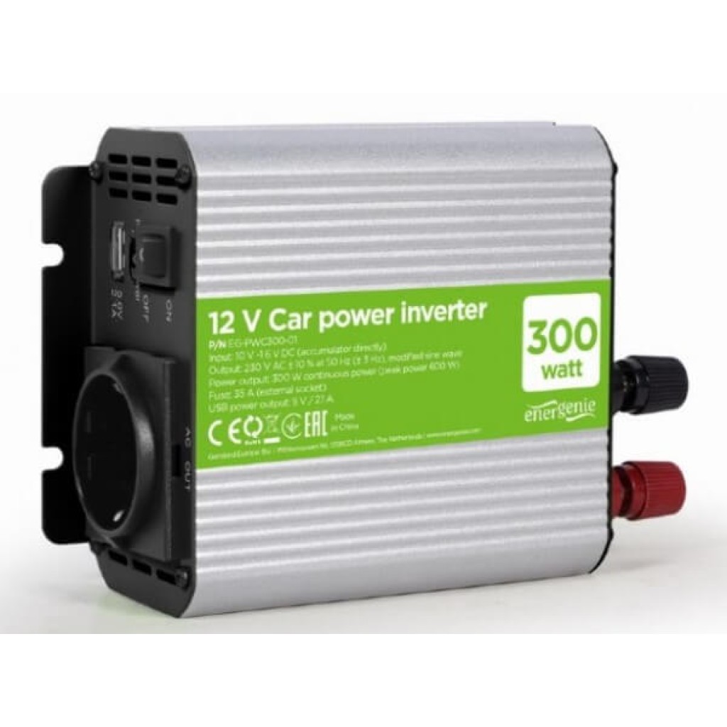 Auto inverter 12V DC/AC 300W+USB port - Eurovik