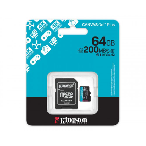 KINGSTON Memorijska kartica 64GB Canvas Go - Memorijske kartice KINGSTON Memorijska kartica 64GB Canvas Go - Memorijske kartice