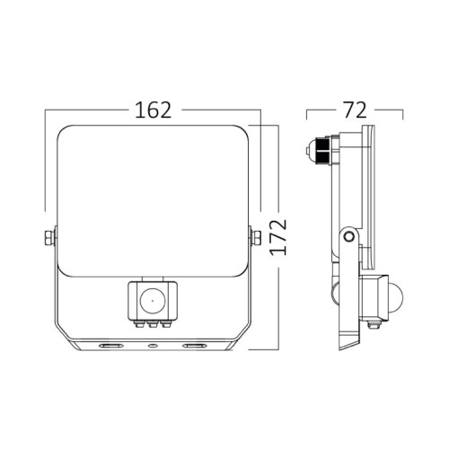 BRAYTRON CCT LED reflektor sa PIR senzorom 30W - Led reflektori