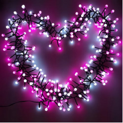 Lampice za jelku sa 100 roze i belih LED dioda 10m