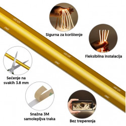 MINCUT COB LED traka 3000K 528 LED/m