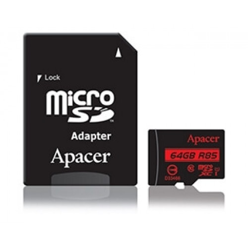 APACER UHS-I U1 MicroSDXC 64GB class 10 + Adapter AP64GMCSX10U5-RHard disk za video nadzor APACER UHS-I U1 MicroSDXC 64GB class 10 + Adapter AP64GMCSX10U5-RHard disk za video nadzor