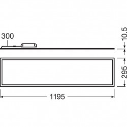 Led panel nadgradni 40W 1200x300mm