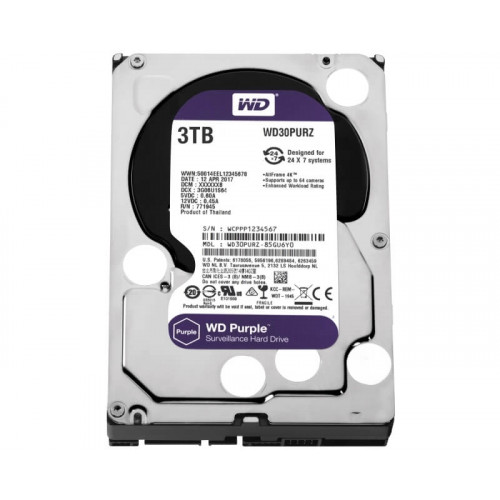 WD 3TB 3.5 SATA III 64MB IntelliPower WD30PURZ PurpleHard disk za video nadzor WD 3TB 3.5 SATA III 64MB IntelliPower WD30PURZ PurpleHard disk za video nadzor