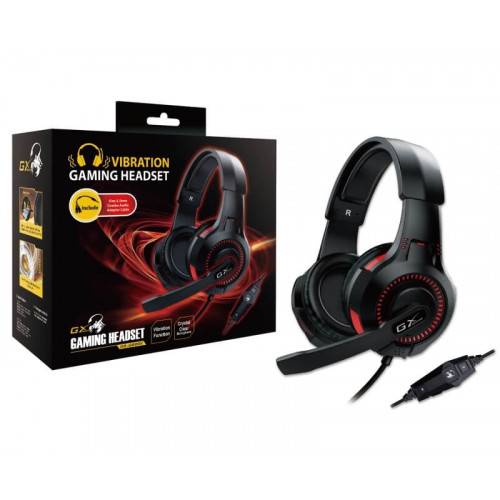 GENIUS HS-G600V crne slušalice sa mikrofonom i vibracijomSlušalice GENIUS HS-G600V crne slušalice sa mikrofonom i vibracijomSlušalice