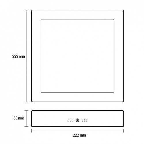 LED panel lampa 18W toplo bela nadgradni kvadrat ProstoLed paneli LED panel lampa 18W toplo bela nadgradni kvadrat ProstoLed paneli