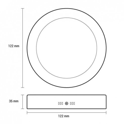 LED panel lampa 6W dnevno svetlo nadgradni ProstoLed paneli