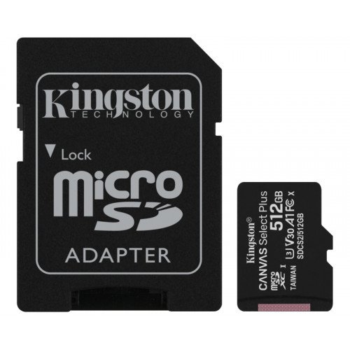 Memorijska kartica KINGSTON A1 MicroSDXC 512GB + adapterHard disk za video nadzor