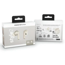 ENERGY SISTEM Style 2 Champagne True Wireless bubice, krem, BT 5.0