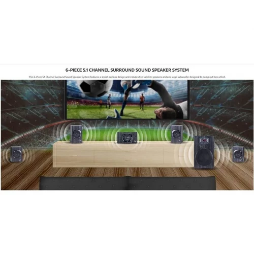 GENIUS SW-HF5.1 4500 v2 crni zvučnici - Zvučnici GENIUS SW-HF5.1 4500 v2 crni zvučnici - Zvučnici