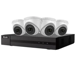 Hikvision HiLook IK-4142TH-MH/P – Komplet Video Nadzora 4 Turret Kamere | PoE, 1TB, Plug & Play