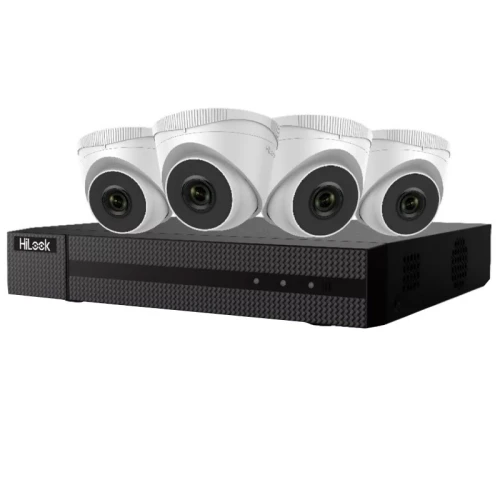Hikvision HiLook IK-4142TH-MH/P – Komplet Video Nadzora 4 Turret Kamere | PoE, 1TB, Plug & Play - Kompleti za video nadzor