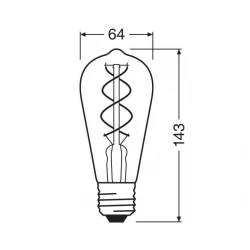 LED sijalica toplo bela 4W OSRAM filament retro