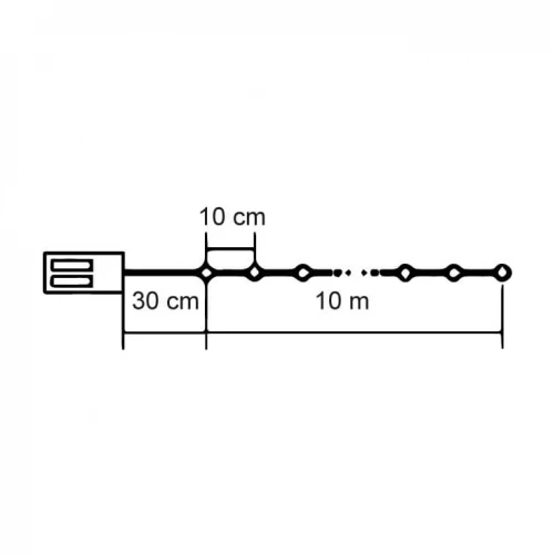 Lampice za jelku sa 100 toplo belih LED dioda ML-C2012 - Dekorativna rasveta Lampice za jelku sa 100 toplo belih LED dioda ML-C2012 - Dekorativna rasveta