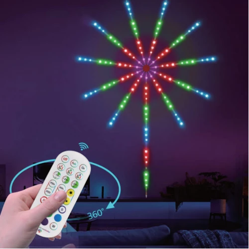 RGB LED vatromet sa daljinskim i BT 10x0.5 m - Led trake RGB LED vatromet sa daljinskim i BT 10x0.5 m - Led trake