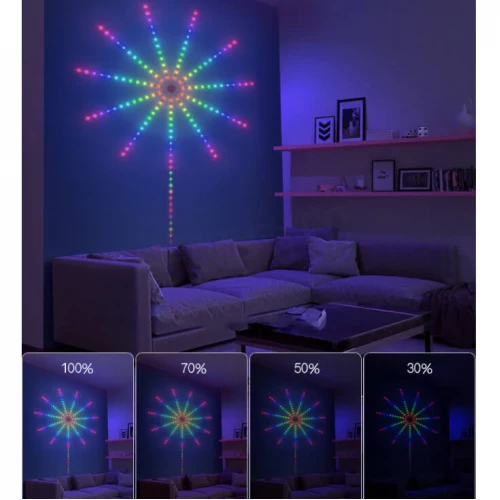 RGB LED vatromet sa daljinskim i BT 10x0.5 m - Led trake RGB LED vatromet sa daljinskim i BT 10x0.5 m - Led trake