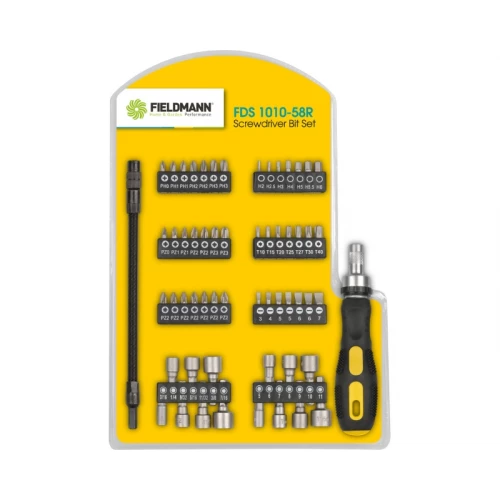 Set bitova sa odvijačem FIELDMANN FDS 1010-58R - Instalaciona oprema