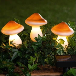 Solarna baštenska lampa "pečurka" - 3 kom.