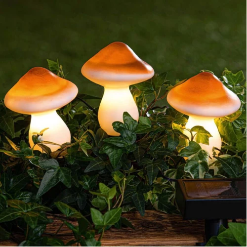Solarna baštenska lampa "pečurka" - 3 kom. - Led spoljna rasveta Solarna baštenska lampa "pečurka" - 3 kom. - Led spoljna rasveta