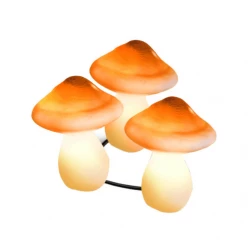Solarna baštenska lampa "pečurka" - 3 kom.