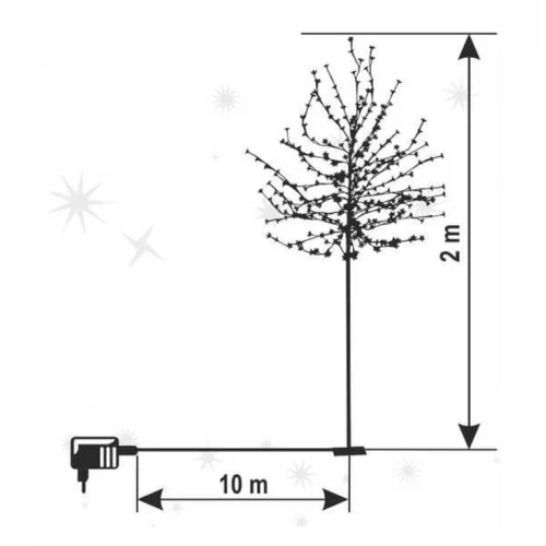 Ukrasno drvo sa LED diodama 200cm - Dekorativna rasveta Ukrasno drvo sa LED diodama 200cm - Dekorativna rasveta
