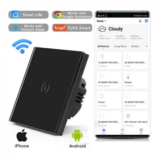 Wi-Fi smart prekidač svetla sa N provodnikom 1x5A - Ostala oprema Wi-Fi smart prekidač svetla sa N provodnikom 1x5A - Ostala oprema