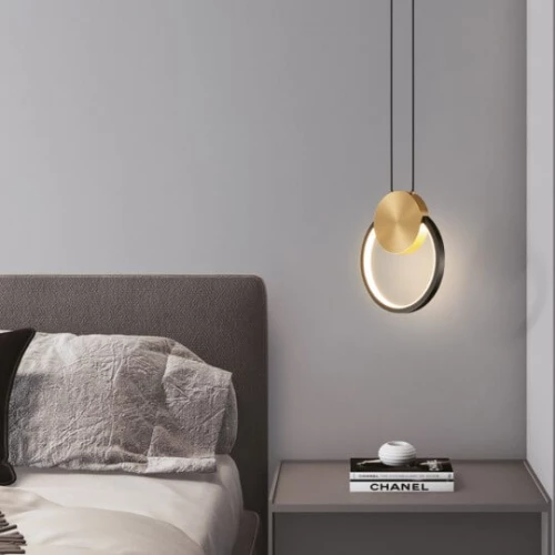 LED visilica crna + staro zlato 9W 3000K 250mm - Lusteri i visilice LED visilica crna + staro zlato 9W 3000K 250mm - Lusteri i visilice