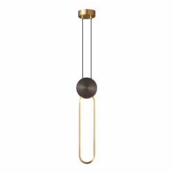 LED visilica staro zlato + crna 13W 3000K 120x480mm