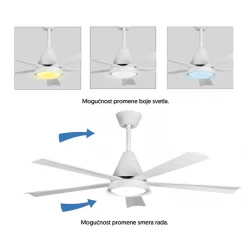 Plafonski ventilator sa LED svetlom 132cm