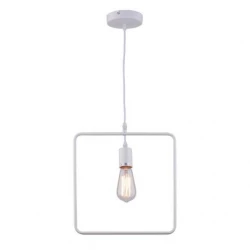 Visilica beli kvadrat 1xE27 Max.60W/220V M161714