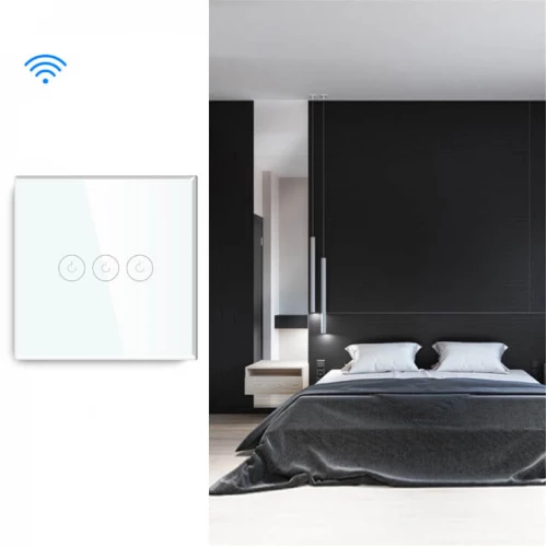 Wi-Fi smart prekidač svetla sa N provodnikom 3x5A - Led oprema Wi-Fi smart prekidač svetla sa N provodnikom 3x5A - Led oprema