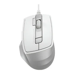 A4 Tech Žični Miš 2400 DPI, 7 Tastera, USB, Srebrno Beli, Ergonomski
