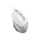 A4 Tech Žični Miš 2400 DPI, 7 Tastera, USB, Srebrno Beli, Ergonomski - Miševi i tastature
