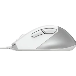 A4 Tech Žični Miš 2400 DPI, 7 Tastera, USB, Srebrno Beli, Ergonomski