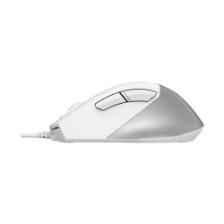 A4 Tech Žični Miš 2400 DPI, 7 Tastera, USB, Srebrno Beli, Ergonomski