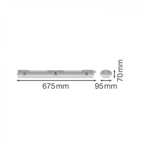 Armatura za dve LED cevi 60cm LEDVANCE - Led strele Armatura za dve LED cevi 60cm LEDVANCE - Led strele