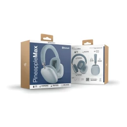 Bežične Bluetooth slušalice preko ušiju za muziku plave