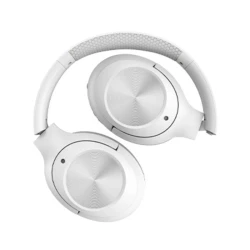 Bežične Bluetooth slušalice preko ušiju sklopive sa 40 sati baterije bele