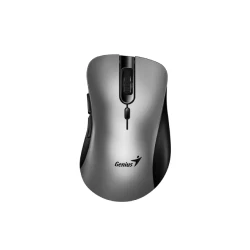 Genius Bežični Miš 1600 DPI, 6 Tastera, Voice Typing i Copilot, Tihi, Srebrno Crni