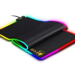 Genius Premium Desk Mat 800 x 300 mm, Guma i Tekstil, Crna, 3 mm