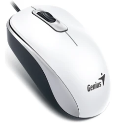 Genius Žični Optički Miš 1000 DPI, USB, Ambidekstrnski, Beli, 85 g