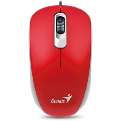 Genius Žični Optički Miš 1000 DPI, USB, Ambidekstrnski, Crveni, 86 g