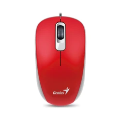 Genius Žični Optički Miš 1000 DPI, USB, Ambidekstrnski, Crveni, 86 g