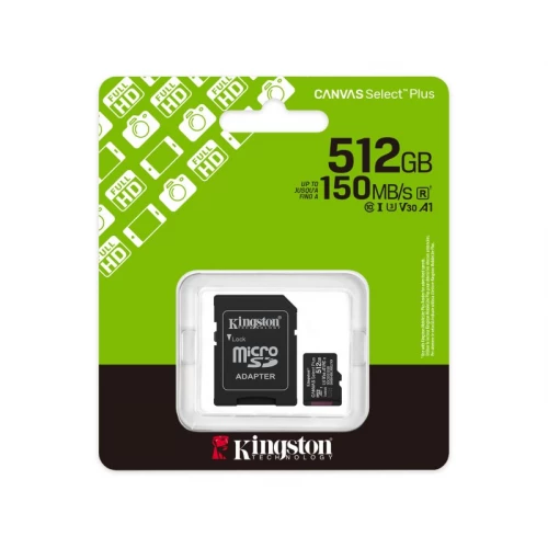 KINGSTON Memorijska kartica 512GB + adapter - Memorijske kartice KINGSTON Memorijska kartica 512GB + adapter - Memorijske kartice