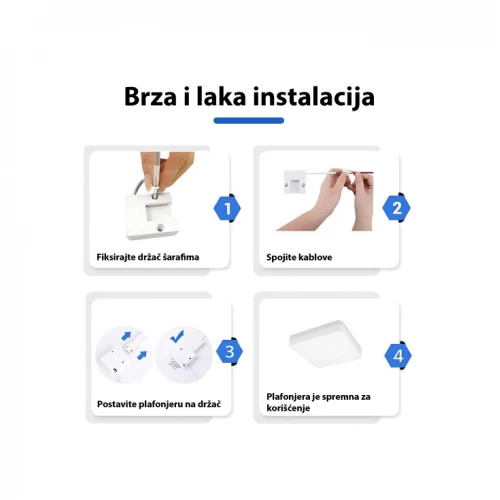 LED plafonjera 24W hladno bela kvadrat - Led plafonjere LED plafonjera 24W hladno bela kvadrat - Led plafonjere