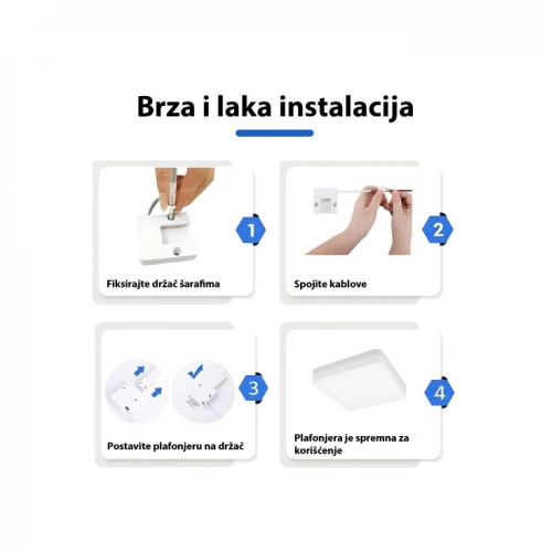 LED plafonjera 36W hladno bela kvadrat - Led plafonjere LED plafonjera 36W hladno bela kvadrat - Led plafonjere